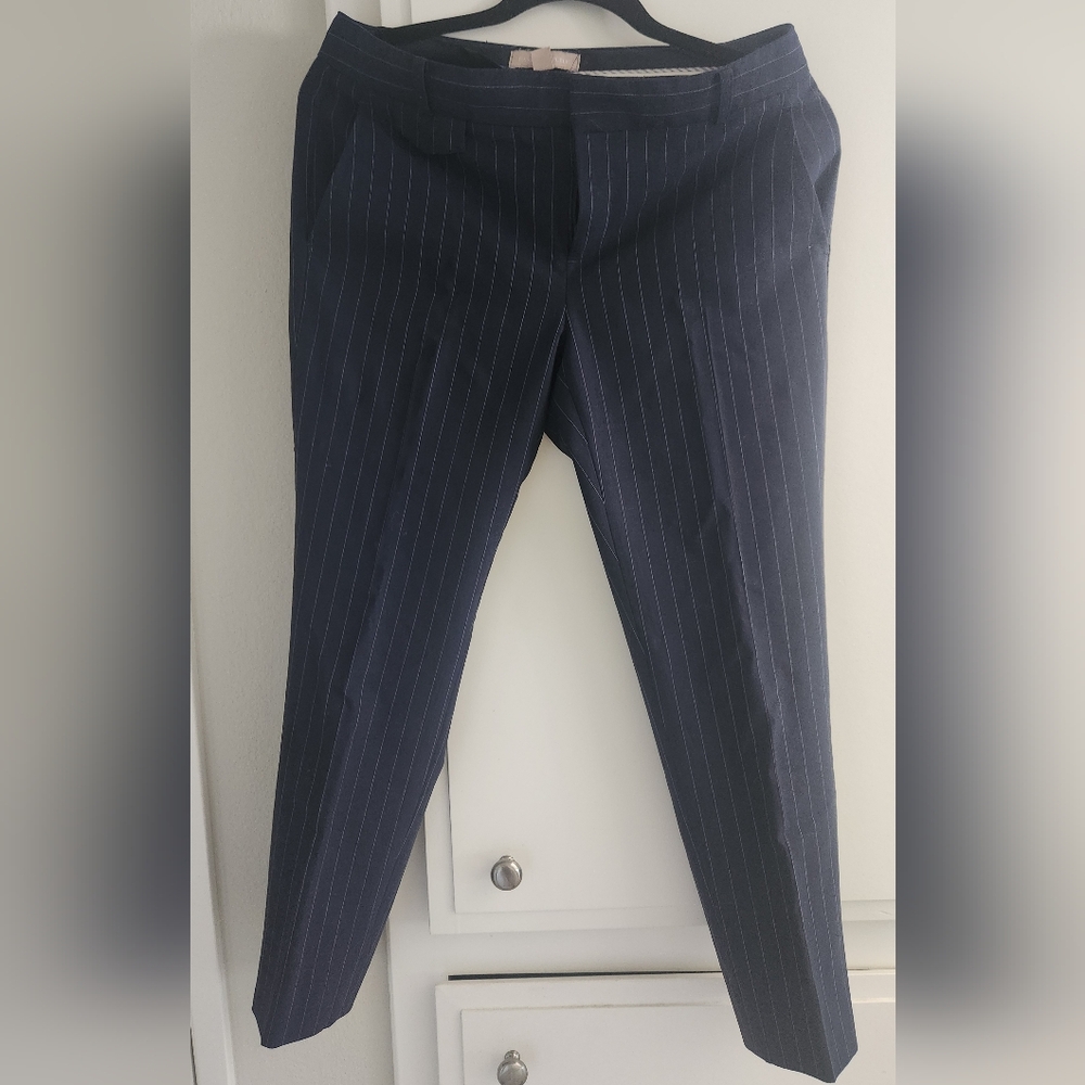 Banana Republic Navy PinStripe Sloan Size 4